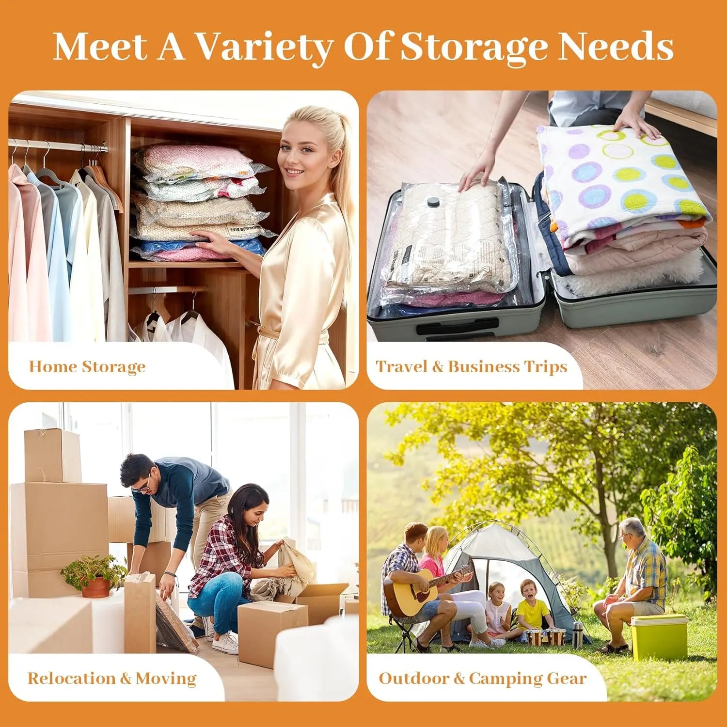 Mother'S Day Gifts [2026 Upgraded] Cordless Travel Vacuum Bag Set with USB-15/9 Pack Vacuum Compression Storage Bags,Savers for Clothing & Travel Essentials. Zipper Pouches, Outdoor Packing System, Hand Organizer, Christmas Variety Pack