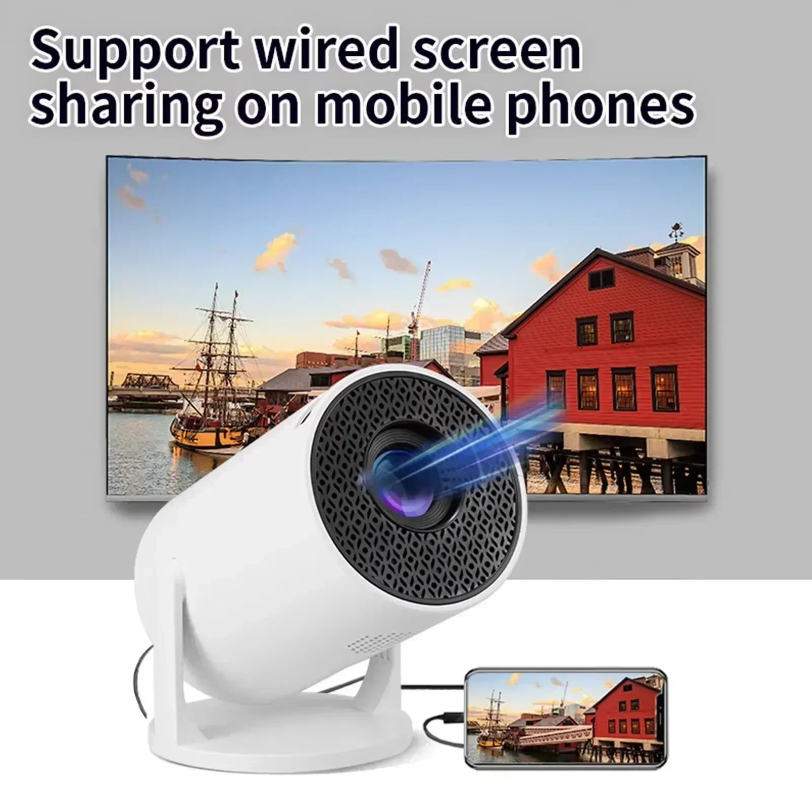 New Projector 4K Android 11 HY300 Wifi6 290ANSI Allwinner H713 BT5.0 1080P 1280*720P Cinema Outdoor Portable Projetors ﻿